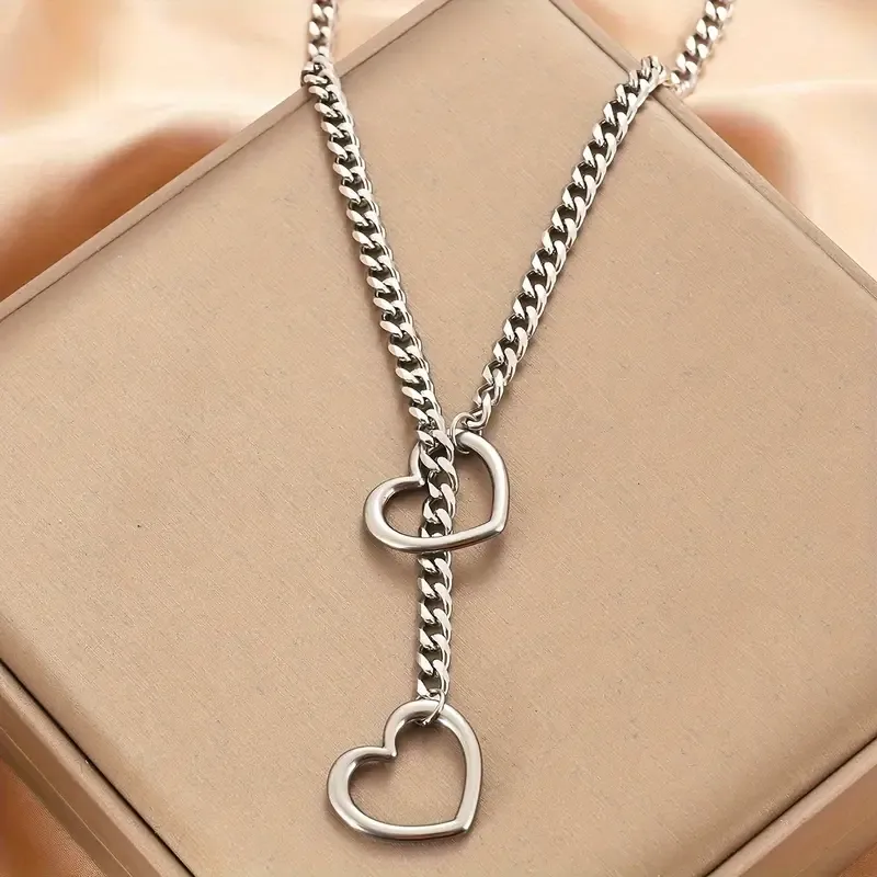 Charming Heart-Shaped Chain Necklace
