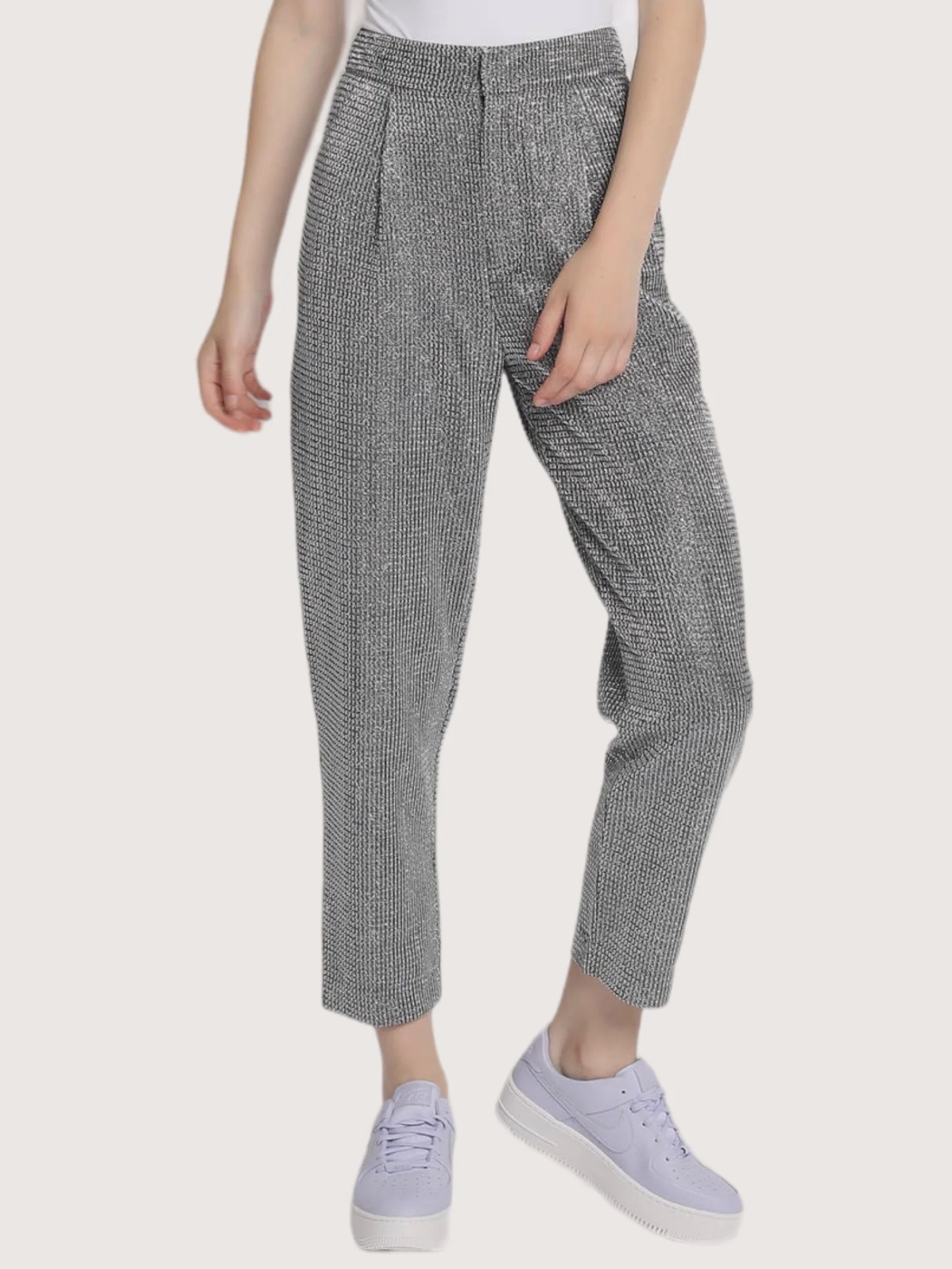 Stylish Houndstooth Checkered Trousers