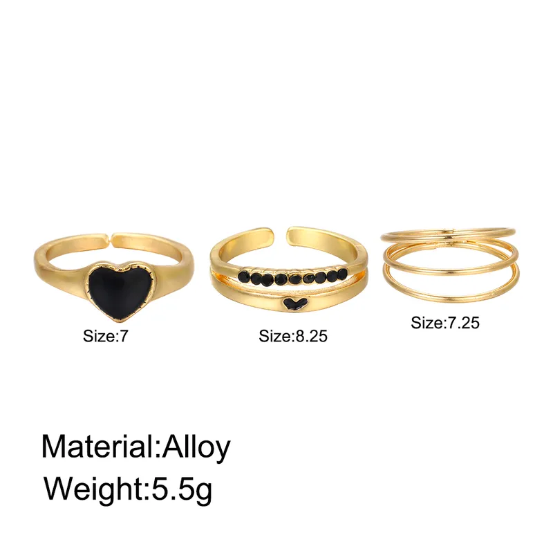 Stylish Heart-Shaped Alloy Ring