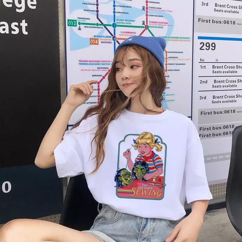 Casual Cartoon Print T-Shirt