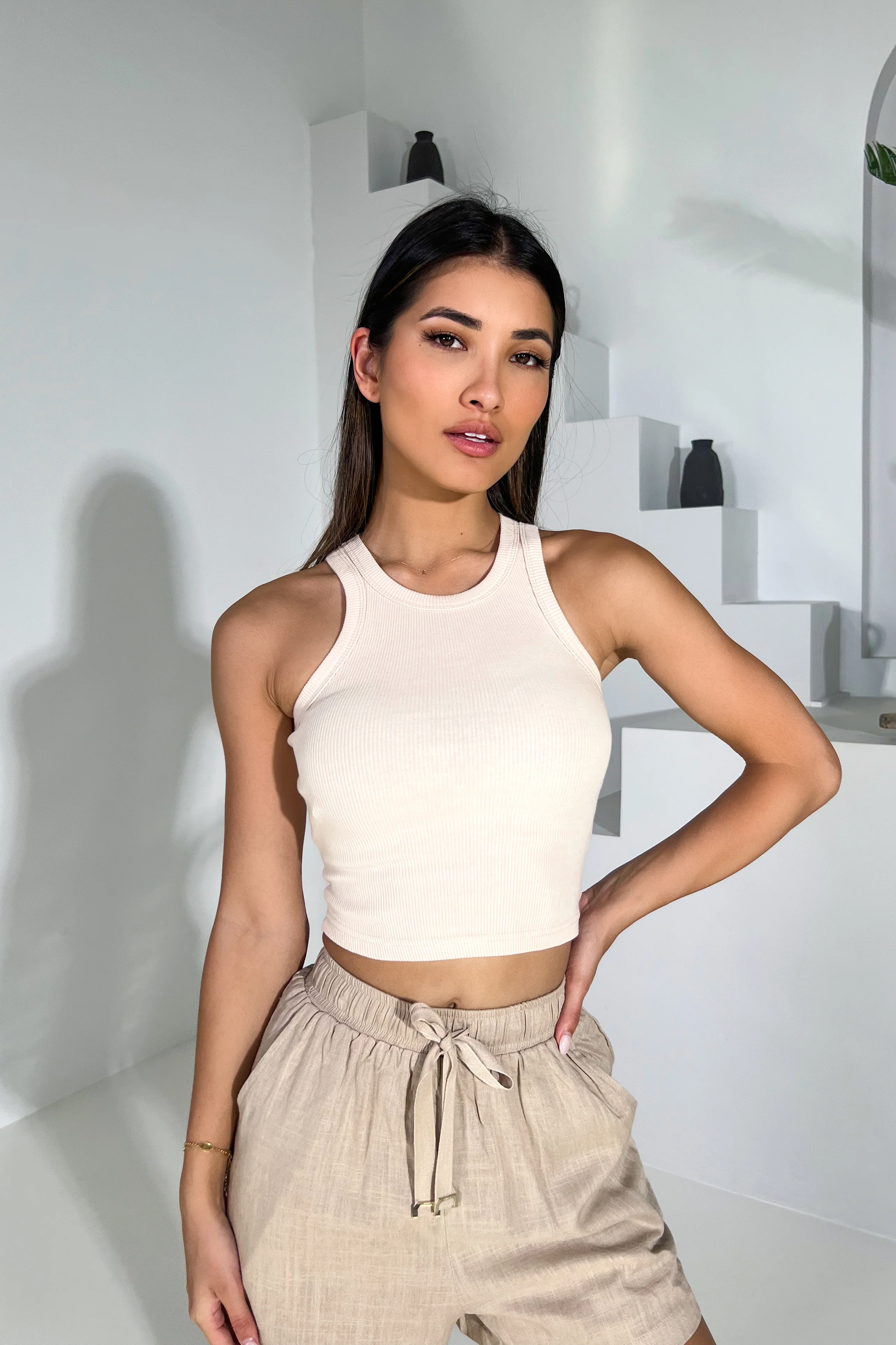Casual Chic Ribbed Crop Top