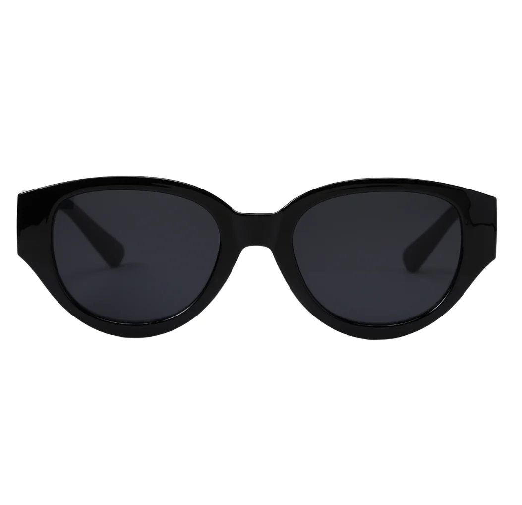 Classic Black Oval Frame Sunglasses